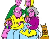 Coloring page Family  painted byWILLIAMSON  123456