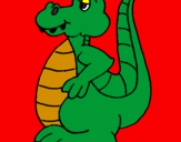 Coloring page Alligator painted byjon