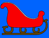 Coloring page Sleigh painted byOliver A