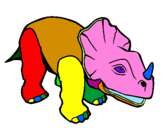 Coloring page Triceratops II painted byRICARDO
