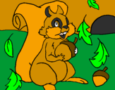 Coloring page Squirrel painted bylisa