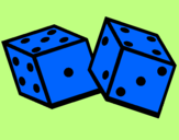 Coloring page Dice painted byTIA