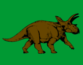 Coloring page Triceratops painted byLOS HERMANOS
