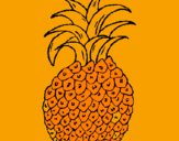 Coloring page pineapple painted byjessica  age  10