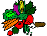 Coloring page vegetables painted byMEIODY