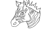 Coloring page Zebra II painted byzebra2