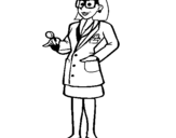 Coloring page Doctor with glasses painted bymar
