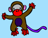 Coloring page Monkey painted byangelina