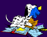 Coloring page Naughty dalmatian painted byLAU