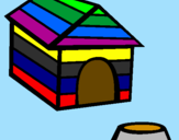 Coloring page Dog house painted byorlando