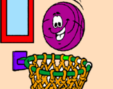 Coloring page Ball and basket painted byANTONIA