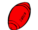Coloring page American football ball painted bygABY