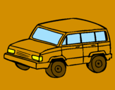 Coloring page 4x4 car painted byunAI