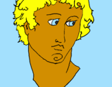 Coloring page Bust of Alexander the Great painted byGreat