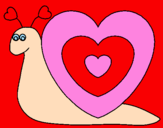 Coloring page Heart snail painted byAlyssa