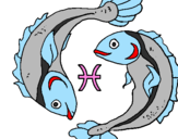 Coloring page Pisces painted byandrea