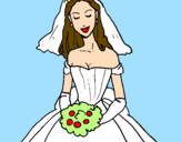 Coloring page Bride painted byarantxa girl
