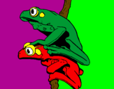 Coloring page Frogs painted bySTEPHANIE