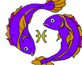 Coloring page Pisces painted byhailey