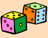 Coloring page Dice painted byRosalea