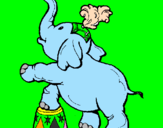 Coloring page Elephant painted byshelby