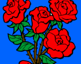 Coloring page Bunch of roses painted bymarisol salazar