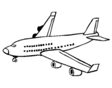Coloring page Passenger plane painted bytroopy