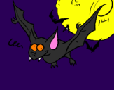 Coloring page Crazy bat painted byEleni
