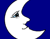 Coloring page Moon painted byjessica