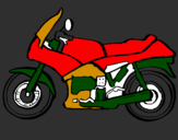Coloring page Motorbike painted byeliecer
