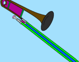 Coloring page Trombone painted bybrandon