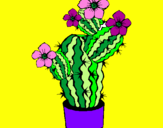 Coloring page Cactus flowers painted bykelly