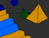 Coloring page Pyramids painted byANGEL