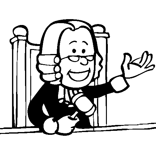 Coloring page Judge painted bycm
