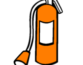Coloring page Fire extinguisher painted bycop