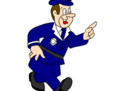 Coloring page Happy police officer painted byjosedavid