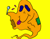 Coloring page Greedy ghost painted bypachin