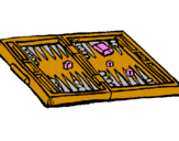 Coloring page Backgammon painted bynicole