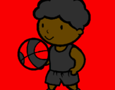 Coloring page Basketball player painted byDIING