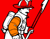 Coloring page Firefighter painted by g gg gsvaxasgvhmc