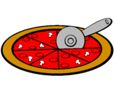 Coloring page Pizza painted byemily