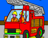 Coloring page Fire engine painted byjan    cralos