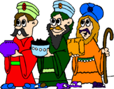 Coloring page The Three Wise Men painted byrenny