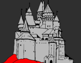 Coloring page Medieval castle painted bychase