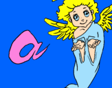 Coloring page Angel painted byNATALIA