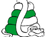 Coloring page Large snake painted byjuia