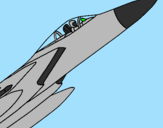 Coloring page Fighter Aircraft painted bydrake