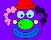 Coloring page Clown painted bymama