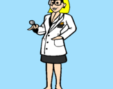 Coloring page Doctor with glasses painted bymorgan jacquier