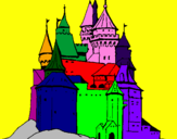 Coloring page Medieval castle painted bymac